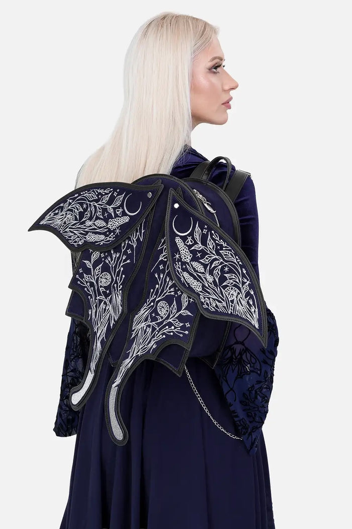 cosplayer dark fairycore moth wings backpack by restyle