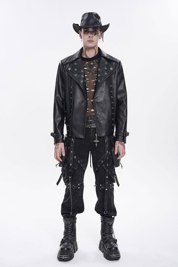 Devil Fashion Mens studded jacket