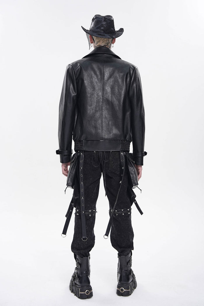 Punk mens black jacket
