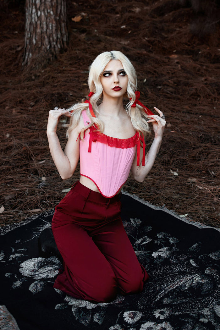 red lace lolita top