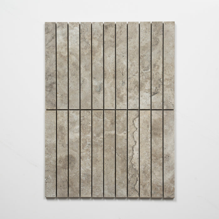 Pattern no Hand Valerie Grey Porcelain Finger Mosaics P5 392 x 295mm sheets TRVPETGFM - The Blue Space
