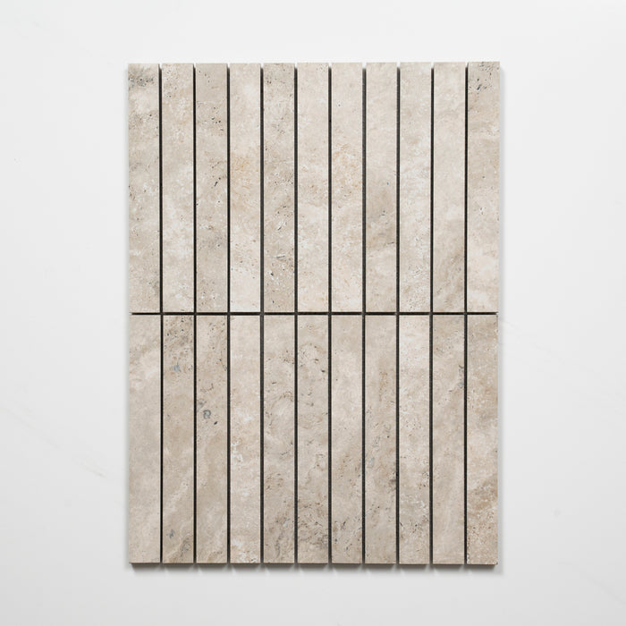 Pattern no Hand Valerie Ivory Porcelain Finger Mosaics P5 392 x 295mm sheets TRVBITGFM - The Blue Space
