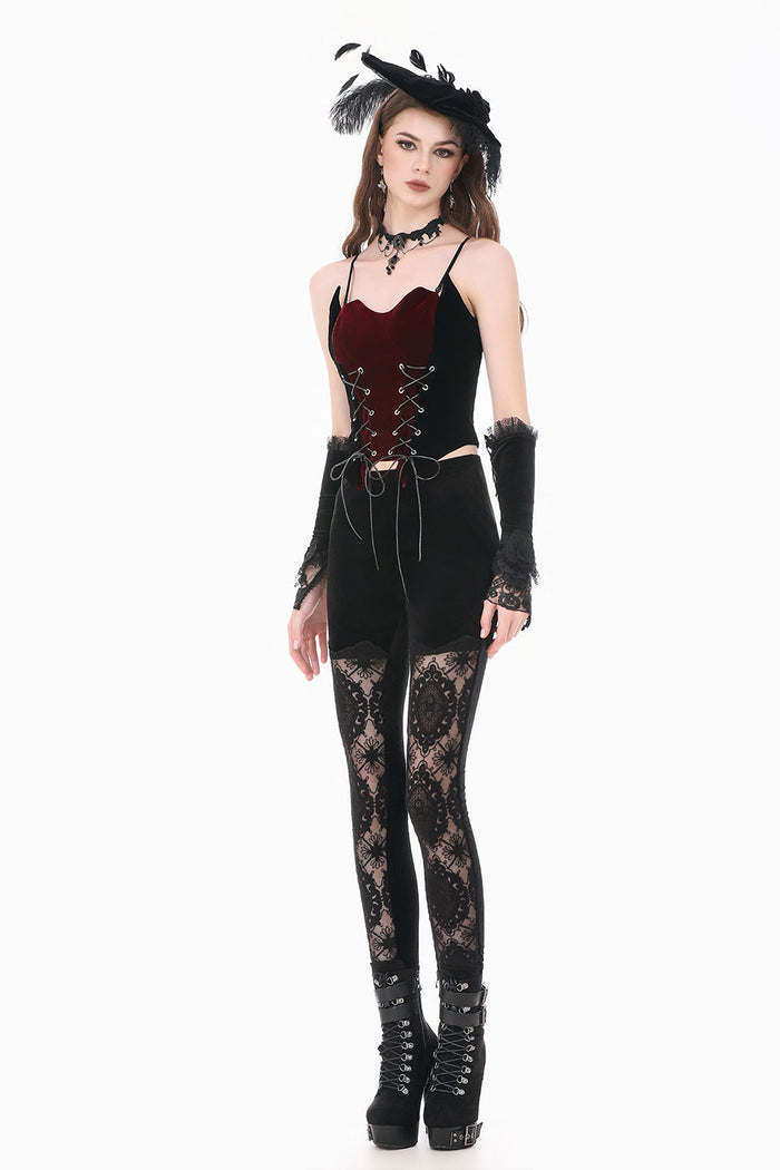 womens goth corset top