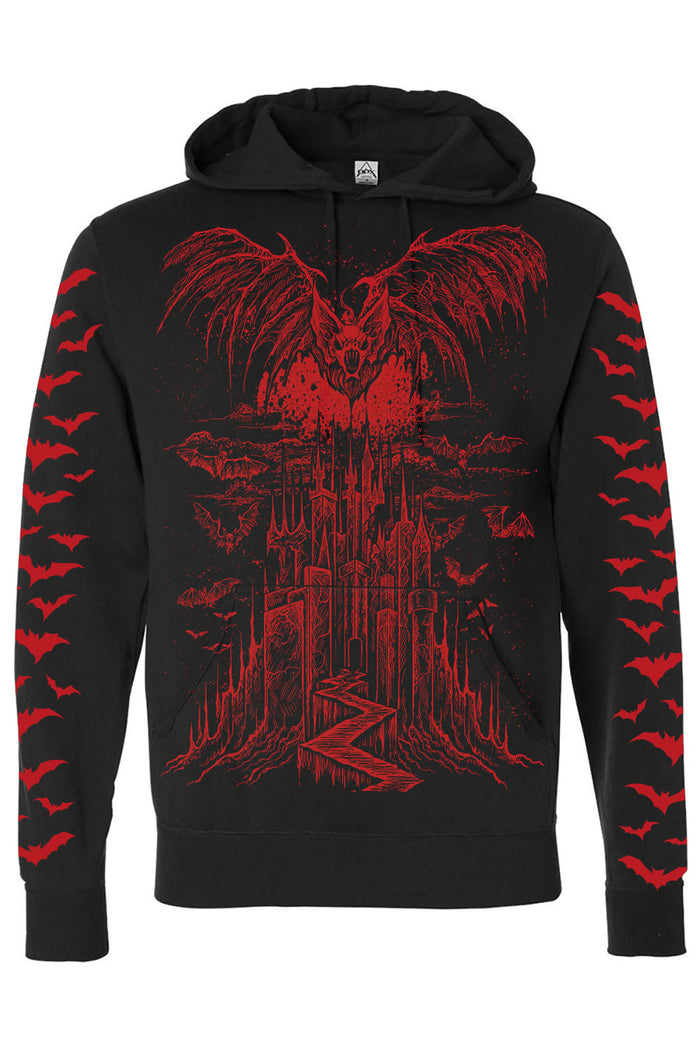 Vampire Castle Hoodie w/ Bat Sleeves [BLOOD RED]