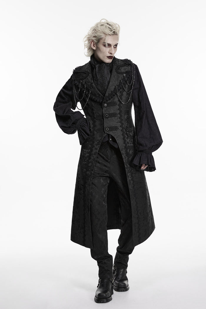 long damask sleeveless mens vampire jacket vest