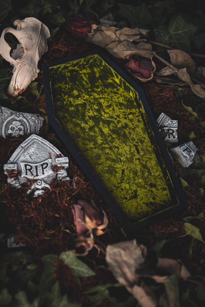 Velvet Coffin Trinket Box [GREEN]