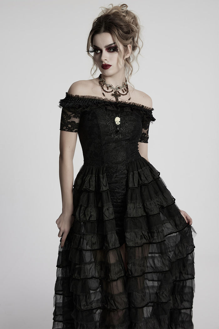 long black chiffon dress
