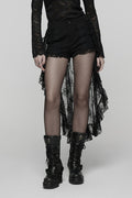 womens long mesh skirt with shorts