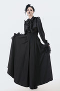 Womens black gothic maxi skirt from Dark In Love