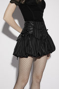 womens black lace-up bloomers