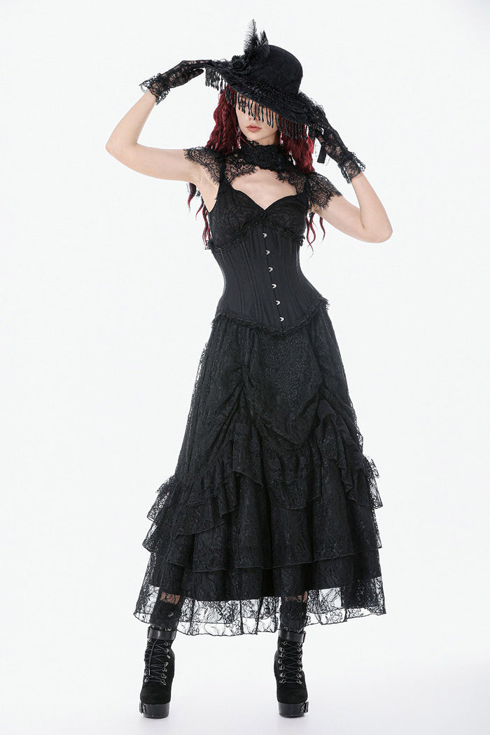 goth beaded black victorian hat
