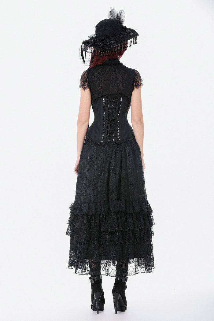 steampunk beaded black victorian hat
