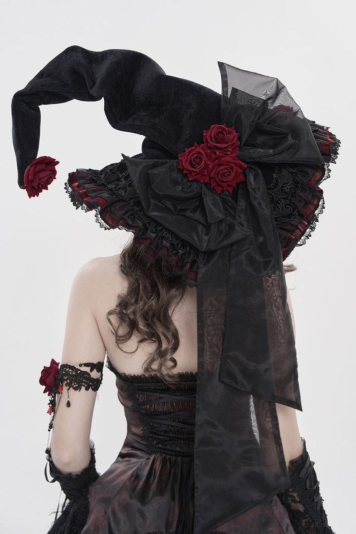 gothic wide brimmed witch hat