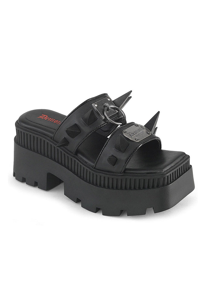 spiked punk platform sandals by demonia