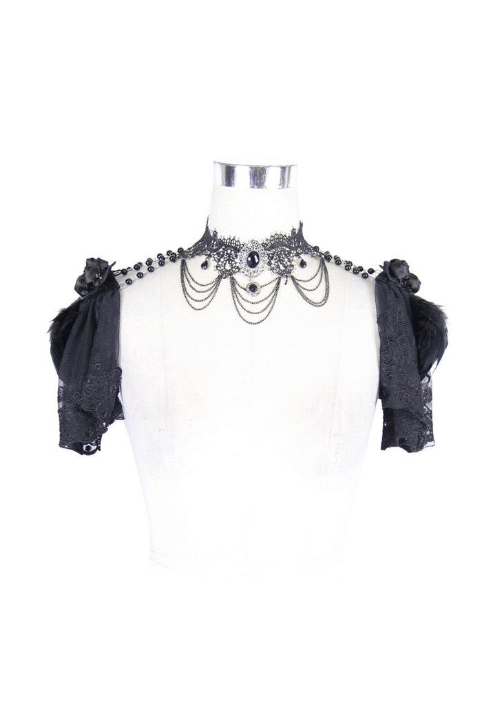 goth lace shoulder shoulder harness
