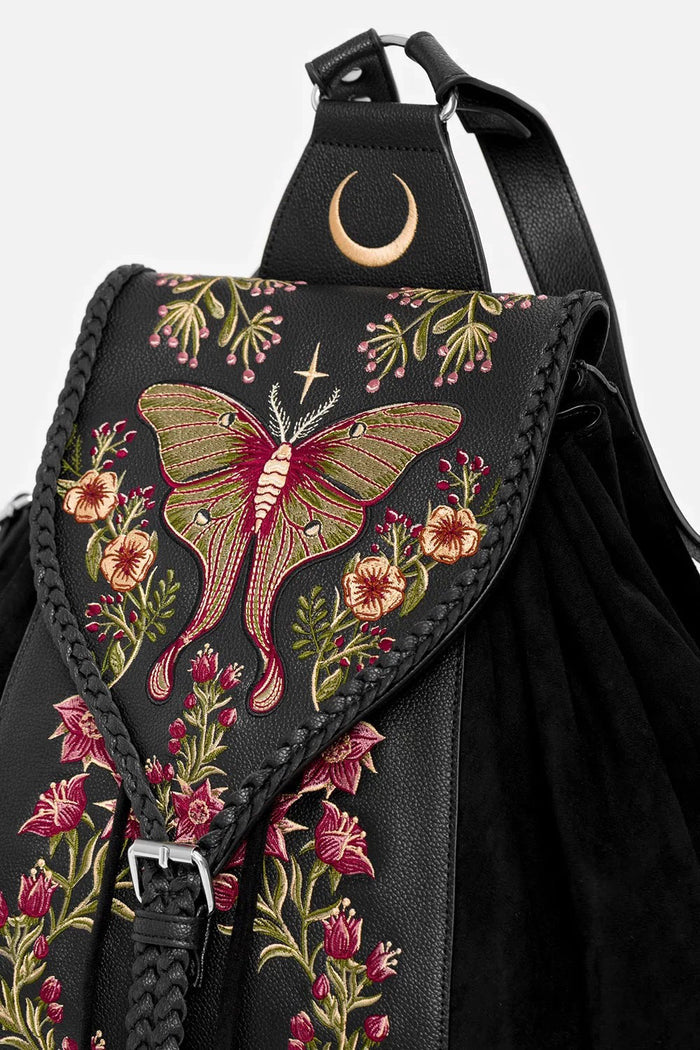 embroidered tassel hippie goth bag