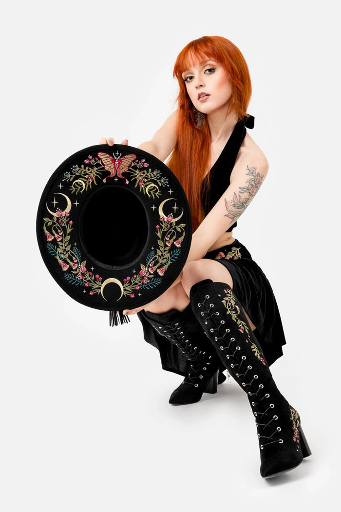 whimsigoth wide brimmed hat by restyle