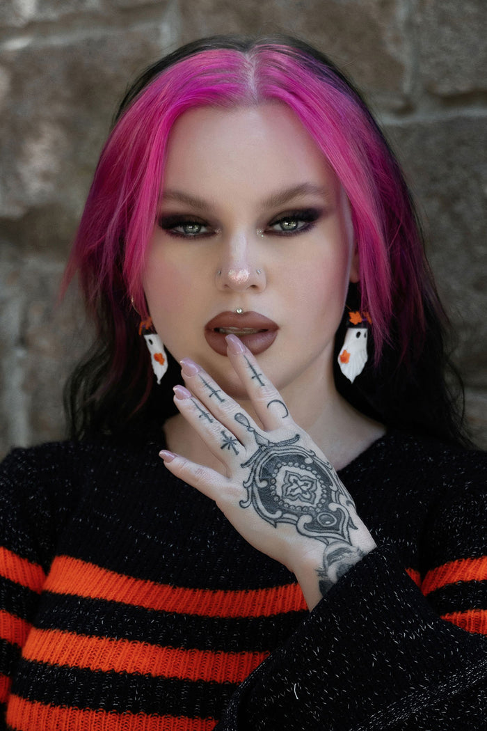 whimsigoth ghost earrings
