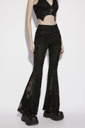 gothic high rise flared pants
