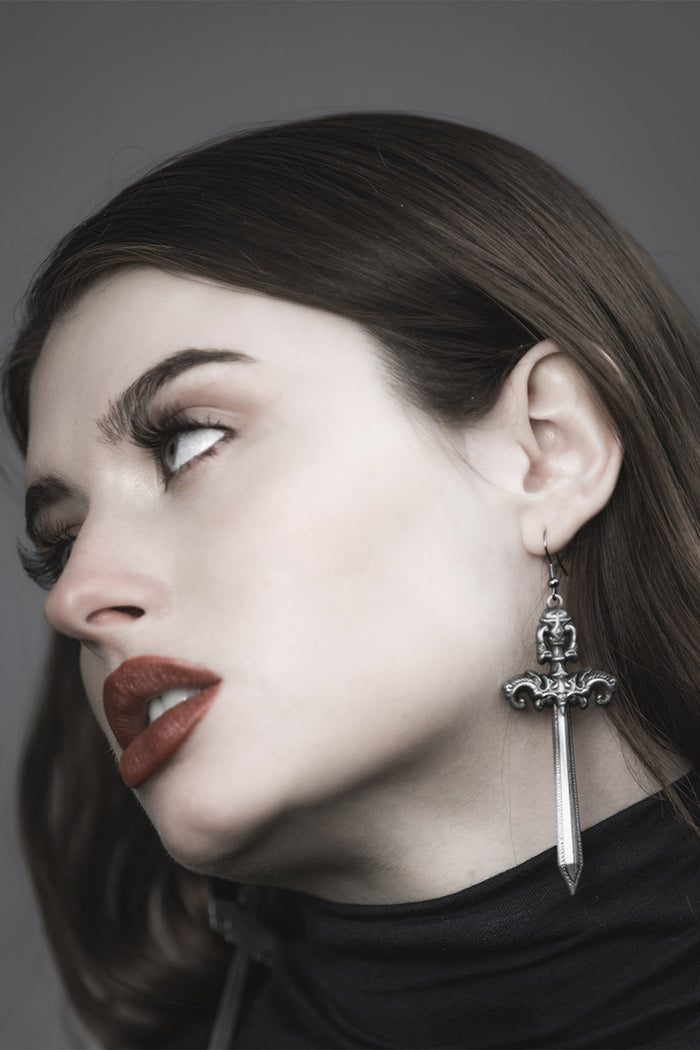 medieval goth earrings