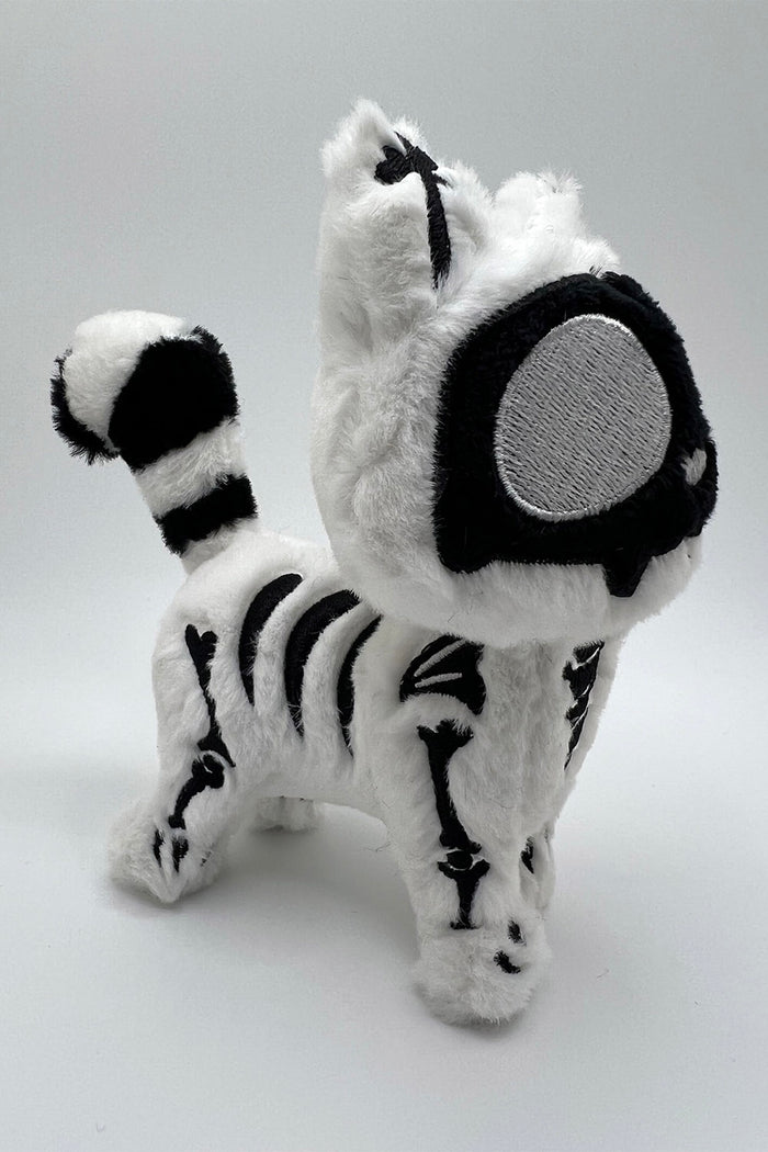 3D plush halloween cat keychain