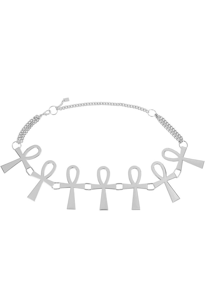 occult ankh silver belt