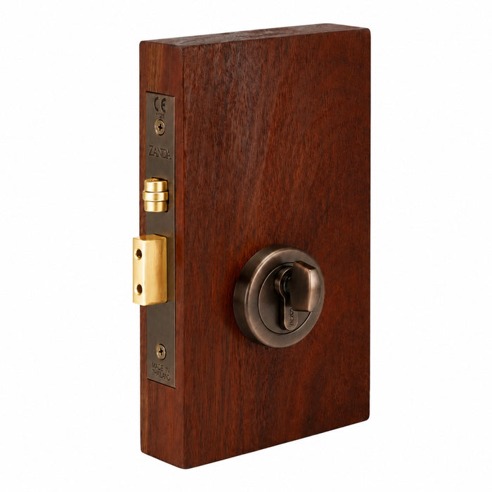 Zanda Round Pull Handle Lock Kit Single Cylinder Key/Turn Ember Bronze 1150.EB - The Blue Space