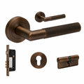 Zanda Vertex 70mm Entrance Double Cylinder Key/Key Lever Set Ember Bronze 10034.3.EB - The Blue Space