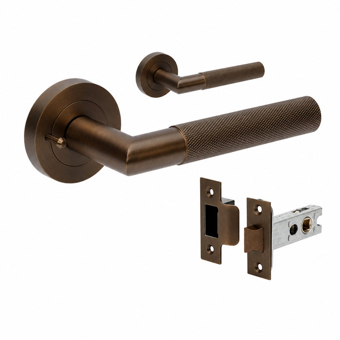 Set Zanda Vertex Privacy Lever Set Ember Bronze 10032.EB - The Blue Space