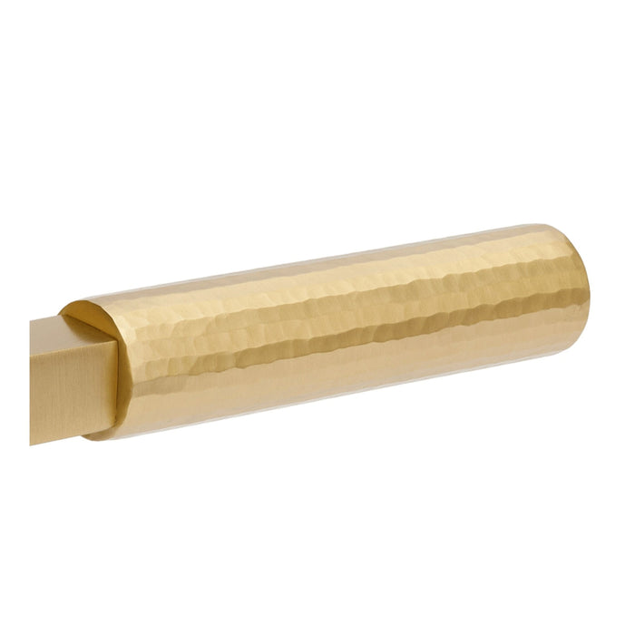 Zanda Zurich Hammered 60mm Key/Turn Entrance Lever Set Satin Brass  9335.E2.SB - The Blue Space