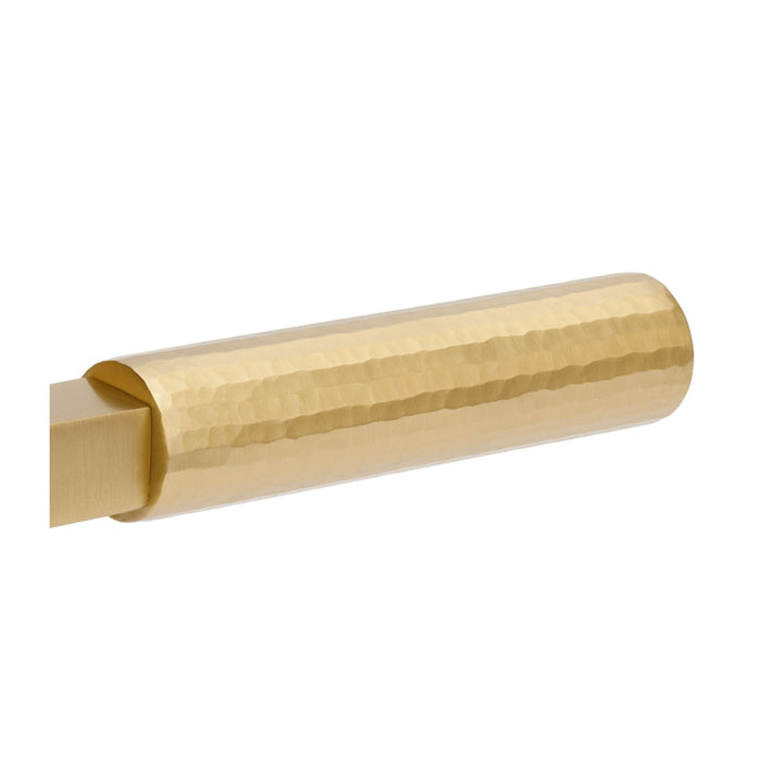 Zanda Zurich Hammered Dummy Lever Set (RH) Satin Brass 9335.DR.SB - The Blue Space