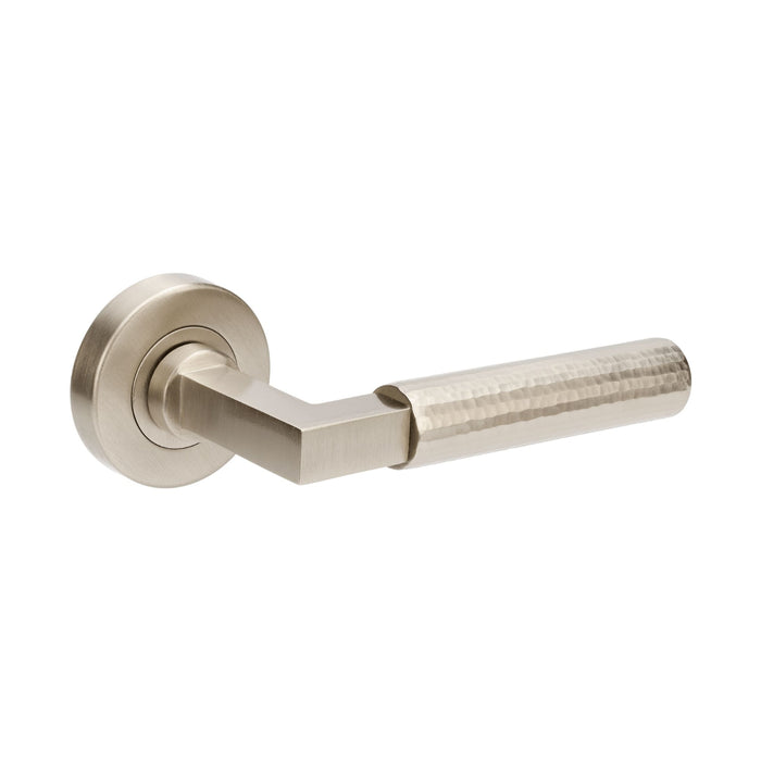 Set Zanda Zurich Hammered Lever Set Only Brushed Nickel  9335.BN - The Blue Space