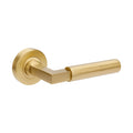 Set Zanda Zurich Hammered Lever Set Only Satin Brass 9335.SB - The Blue Space